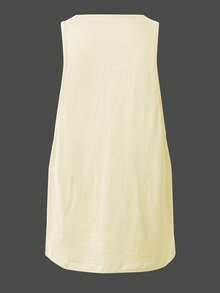 Manfinity Dauomo Men's Solid Color Round Neck Casual Versatile Tank Top - Apricot - View 2
