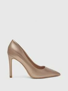 CUCCOO BIZCHIC Women's Apricot Pointed Stiletto High Heels, Elegant High Heels Suitable For Office Work And Wedding Parties, Comfortable And Elegant High Heels, Suitable For All Seasons - Champagne. - View 2
