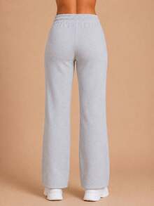 Super Soft And Sport Straight Pants - 灰色 - 查看 4