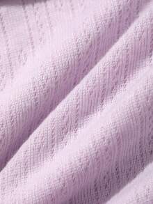 DAZY 2pcs Lace Patchwork Cropped Camisole And Shorts Pajama Set For Women, Summer - Purple - View 9