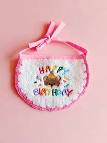 PETSIN 1PC/SET Lovely Puppy Kitten Birthday Party Outfit, Fashion Birthday Hat Saliva Bib Set - Multicolor - View 13