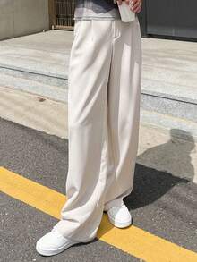 DAZY Women Solid Color Daily Wear Straight Leg Pants,Women Dress Pants - Apricot - View 9