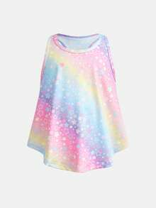 SHEIN 年轻女孩休闲日常时尚明星扎染印花运动服套装 - 彩色 - 查看 7