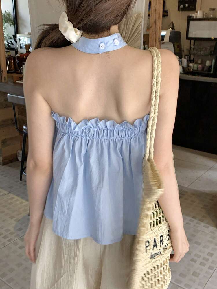 Women's Solid Color Casual Korean Style Fresh Camisole