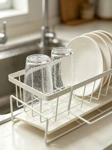 1PC Multifunctional Sink Drain Rack, Can Hold Dishwashing Liquid, Sink Sponge And Cloth Storage Rack, Upgraded Carbon Steel Material, Kitchen Organizer, Cleaning Cloth And Sponge, Washing Dishes, Ideal For Back To School Season - Multicolor - View 3