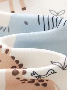Cozy Pixies Bộ đồ ngủ 2 mảnh cho bé trai/bé gái, in hình động vật hoạt hình, chất liệu mềm mại, cổ tròn, tay dài và quần ôm sát. - Nhiều màu - Xem 5