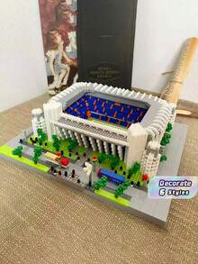 World-Renowned Stadium Football Field Building Block Set For DIY Three-Dimensional Assembly Model Art Decoration Fan Building Block Tabletop Ornament Birthday Gift One - Multicolor - View 1