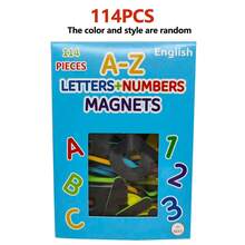 MINKOJA MINKOJA 114/234 Pieces Back To School Season Magnetic Alphabet Double-Sided Panel, Upper And Lower Case Foam Letters ABC Fridge Magnet, Educational Toy Set Classroom Children To Learn Spelling, With Magnetic Board And Storage Box - Multicolor - View 8