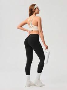 OutZeal Quần legging thể thao nữ màu đen, thích hợp tập luyện, tập gym, yoga, nhanh khô, ôm bụng, cạp cao nâng mông, hỗ trợ vận động. - màu đen - Xem 7