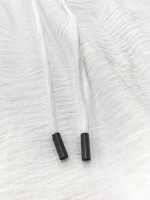 VIVINTIMO Quần dài nam màu trơn, có túi, dây rút, kiểu dáng casual đi biển, màu trắng. - trắng - Xem 6
