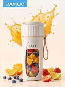 Teckwe 340ml 便攜式電動果汁杯，USB充電迷你果昔攪拌機，個人水果果汁機，適合旅行與日常使用 - 0.5升-1升 - 查看 1