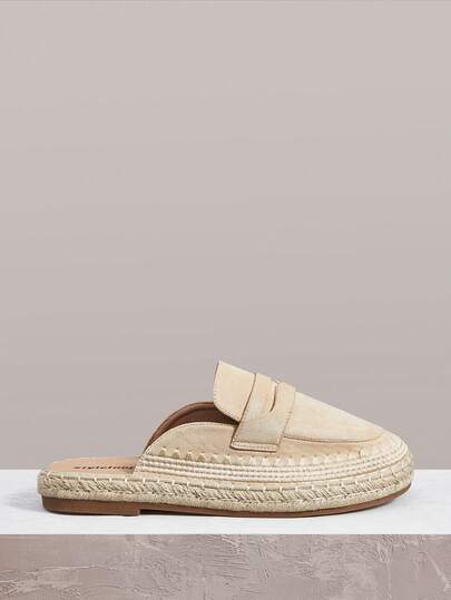 Styleloop Women's Flat Bottom Round Toe Embroidery Woven Beach Vacation Casual Slippers, Vacation Atmosphere, Summer Wear, A Must For Travel