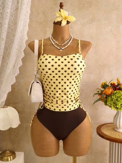 Swim Lushoire Women's Tankini Swimsuit Set, Seersucker Fabric Ditsy Floral Swim Shorts With Adjustable Straps, Casual Beach Vacation Spaghetti Strap Tankini Top