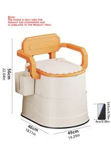 1 buah Kursi Toilet Samping Tempat Tidur Tugas Berat, Dengan Alas Anti Selip, Sandaran Lengan, dan Cincin Dudukan yang Ditinggikan - Konstruksi Plastik Tugas Berat, Segel Bau Dua Lapis, Desain Ringan dan Ringkas, Kaki Kokoh, Cocok untuk Penggunaan Pasca Operasi - MultiWarna - View 3