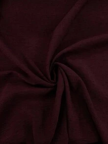 Vesra 女士纯色不对称肩部时尚约会派对迷你连衣裙 - 酒紅色 - 查看 7