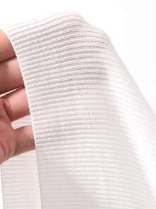 DAZY Solid Color Off-Shoulder Short Sleeve Fitted Knit Top For Women - White - View 6