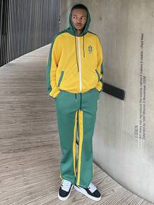 Ngobest Haus Ngobest Haus Bộ áo hoodie có khóa kéo thường ngày dành cho nam - màu đen - Xem 6