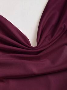 Sweetra Aksesori Cincin Logam Y2K Baru, Tali Pengikat Leher Serbaguna untuk Wanita (Kamisol) - Purple - View 4