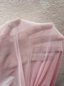 PetitDoll 女士甜美休闲荷叶边吊带背心和宽松网眼粉色睡衣套装 - 粉色 - 查看 6