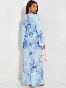 Modelyn Đầm nữ thanh lịch tay chuông, hở lưng, thắt eo, dáng đuôi cá - trắng - Xem 2