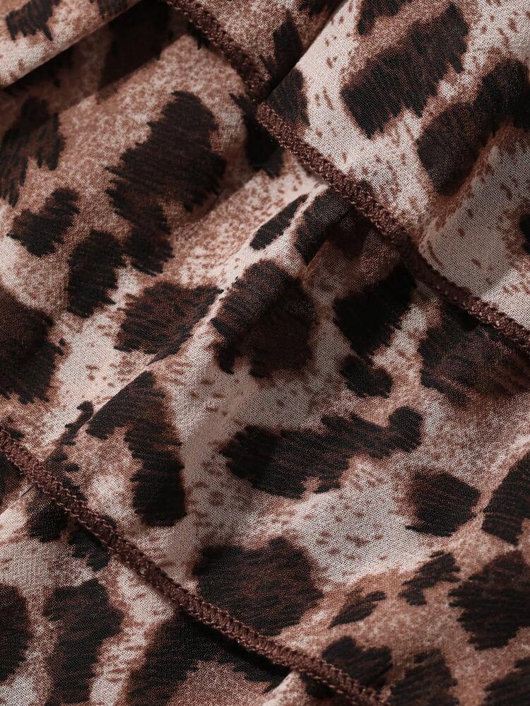 Leopard Print Mini Skirt For Women, Spring & Summer