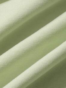 Livesso Bộ đồ ngủ nữ màu trơn phối ren phong cách tối giản thường ngày - màu xanh lá - Xem 7