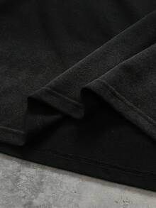 ROMWE MEN Men's Washed Distressed Patchwork Loose Short Sleeve T-Shirt, Retro Street Style, Spring/Summer - Black - View 5