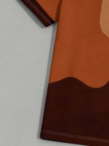 Sorvial Men's Casual Colorblock Print Short Sleeve T-Shirt & Shorts Set, Holiday - Multicolor - View 5