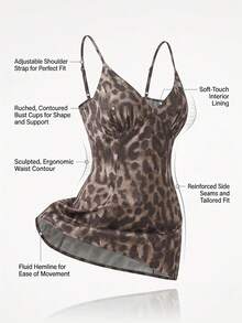 DAZY Canotta casual da donna con stampa leopardata, stile da vacanza e strada per l'estate - Castano - Visualizzare 9