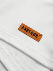 PAVTROS 男士字母印花圆领短袖T恤 - 白色 - 查看 4