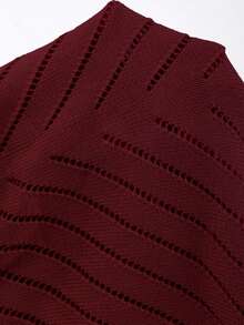 EMERY ROSE Women's Solid Color Minimalist Sleeveless Knit Top, Everyday Wear - Burgundy - View 4