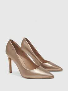 CUCCOO BIZCHIC Women's Apricot Pointed Stiletto High Heels, Elegant High Heels Suitable For Office Work And Wedding Parties, Comfortable And Elegant High Heels, Suitable For All Seasons - Champagne. - View 6