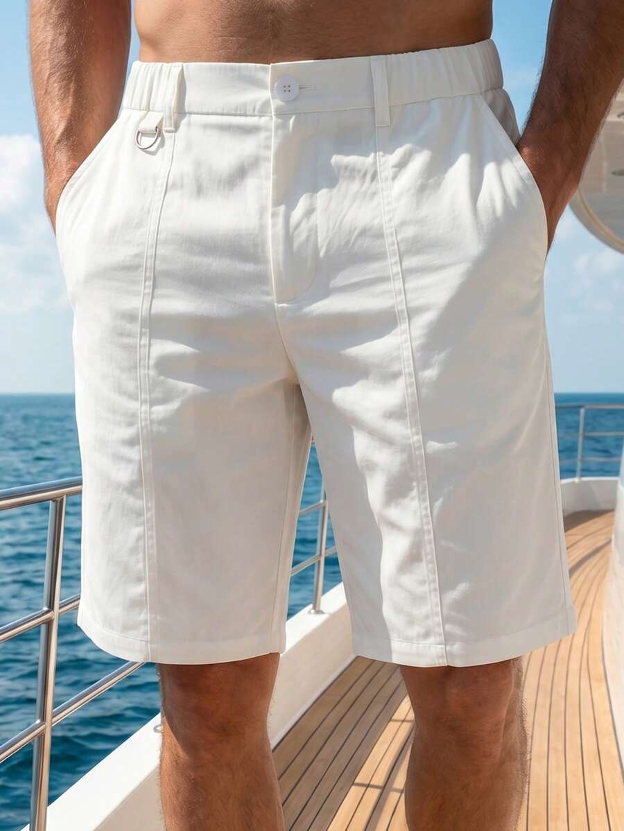 VENTUSAIL Quần short nam trơn màu, dáng suông, thích hợp mặc hàng ngày, đi chơi cuối tuần, du lịch, đi biển, nghỉ mát, gặp gỡ bạn bè, v.v. Chiếc quần short này là một món đồ đa năng không thể thiếu trong tủ quần áo của nam giới, và là một món quà tuyệt vời dành cho bạn trai hoặc chồng. - trắng - Xem 1