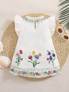 Cozy Pixies Đầm mùa hè mềm mại, cổ tròn, kiểu dáng thường ngày cho bé gái, thời trang, đa năng, phù hợp cho mặc hàng ngày, đi nghỉ mát, cắm trại, mặc đôi cho chị em gái và mẹ - con, chụp ảnh. - Nhiều màu - Xem 2