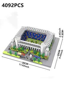 World-Renowned Stadium Football Field Building Block Set For DIY Three-Dimensional Assembly Model Art Decoration Fan Building Block Tabletop Ornament Birthday Gift One - Multicolor - View 10