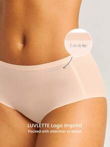 LUVLETTE 3er-Pack glättende luftige Höschen mit mittlerer Taille für Damen - Schwarz - Verschiedenfarbig - Übersicht 9