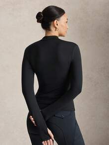 Activina Women's Outdoor Sports Zipper Long Sleeve Equestrian Jacket - Black - View 2