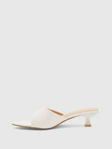 CUCCOO BIZCHIC Giày sandal cao gót thời trang nữ, kiểu dáng nhẹ nhàng với khóa cài bằng da bóng, phù hợp cho cả bốn mùa, đi làm hàng ngày, lễ hội, dã ngoại, công sở. - Màu be - Xem 4