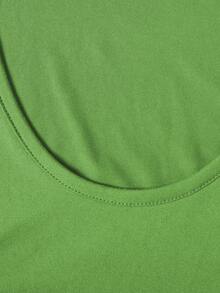 Manfinity Dauomo Men's Solid Color Minimalist Casual Tank Top - Olive Green - View 6