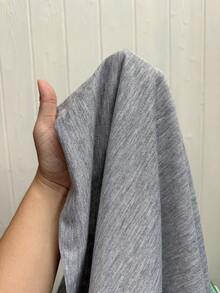 SHEIN EZwear 大码夏季休闲运动抽绳腰带运动裤 - 灰色 - 查看 6