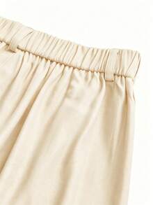 EMERY ROSE Women's Solid Color Drawstring Casual Versatile Daily Travel Long Pants - Khaki - View 3