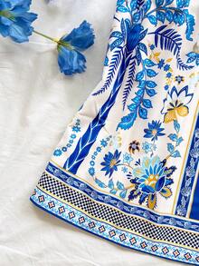Soleia Camiseta de tirantes con estampado floral, de uso casual y versátil para el uso diario - Multicolor - Ver 6