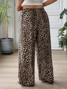 SHEIN EZwear 2条/套 大码女式休闲系带阔腿裤 - 彩色 - 查看 2