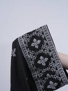 Muchica 女士黑色梭织花卉印花休闲裤 - 黑色 - 查看 12