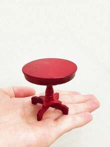 POKOJA LAND 1/2 Pieces Handmade 1:12 Scale Mini Wooden Round Table With Lace Tablecloth, Indoor & Outdoor Dollhouse Furniture, Anime Themed, Perfect For Christmas, Halloween, Easter, Thanksgiving - Multi-Functional Table For Various Rooms (Handmade, Slight Uneven Surface Is Normal) - Multicolor - View 14