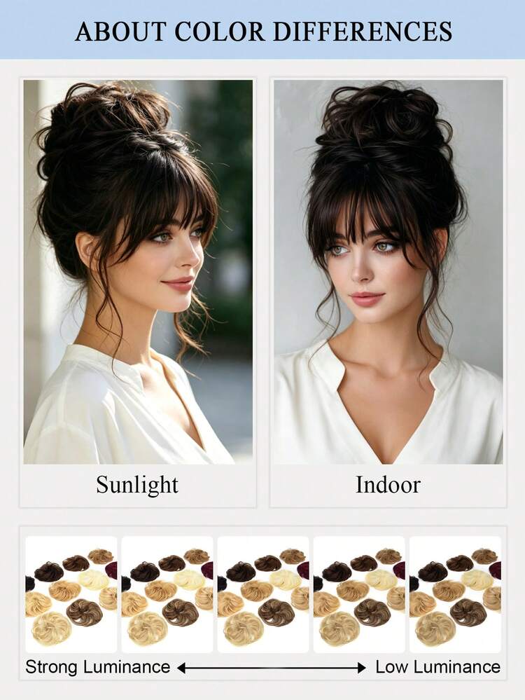 Tóc giả búi rối, tóc nối uốn lượn, tóc búi xoăn, tóc nối kiểu chignon, tóc giả búi xoăn sóng cho nữ kèm dây chun, phụ kiện tóc búi, tóc nối búi dày rối cho nữ, tóc giả búi dày cho nữ, tóc giả búi dày cho lễ hội, quà tặng - Nhiều màu - Xem 12