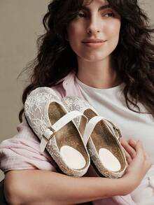 Solecia Women's Slip-On Thick Soled Mule Loafers, Casual Spring/Autumn Shoes For Christmas - Beige - View 13
