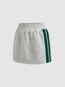 SHEIN Cheerettes Women's Casual Colorblock Elastic Waist Sports Skort, Summer - Multicolor - View 5