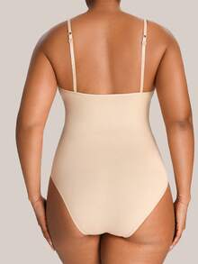 Barelissa 1pc Plus Size Seamless Waist Cincher Bodysuit For Women - Apricot - View 2
