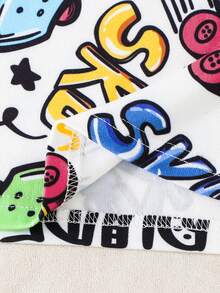Set Piyama Musim Panas Anak Laki-Laki Motif Kartun Mobil Grafiti, Termasuk Atasan Lengan Pendek Leher Bulat + Celana Pendek, Pakaian Tidur Nyaman & Bernapas untuk Anak-Anak - MultiWarna - View 13